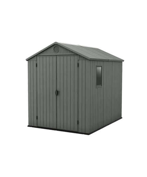 Keter 6’x8′ Darwin Heavy Duty Plastic Garden Shed – Green