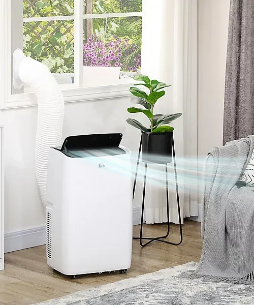 HOMCOM 14,000 BTU Portable Air Conditioner Unit with Remote, 24H Timer