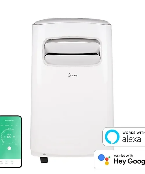 Midea Smart 12000 BTU Portable Air Conditioner - App & Smart Home Compatible, Timer, Window Kit Included